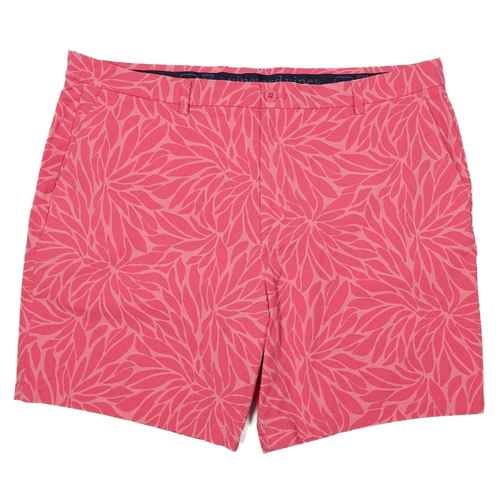 VINEYARD VINES Men's 42 Pink Petal Print On The‎ Go Performance Athletic Shorts